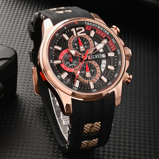 Kelwei Luxury Chronograph Sports Watch