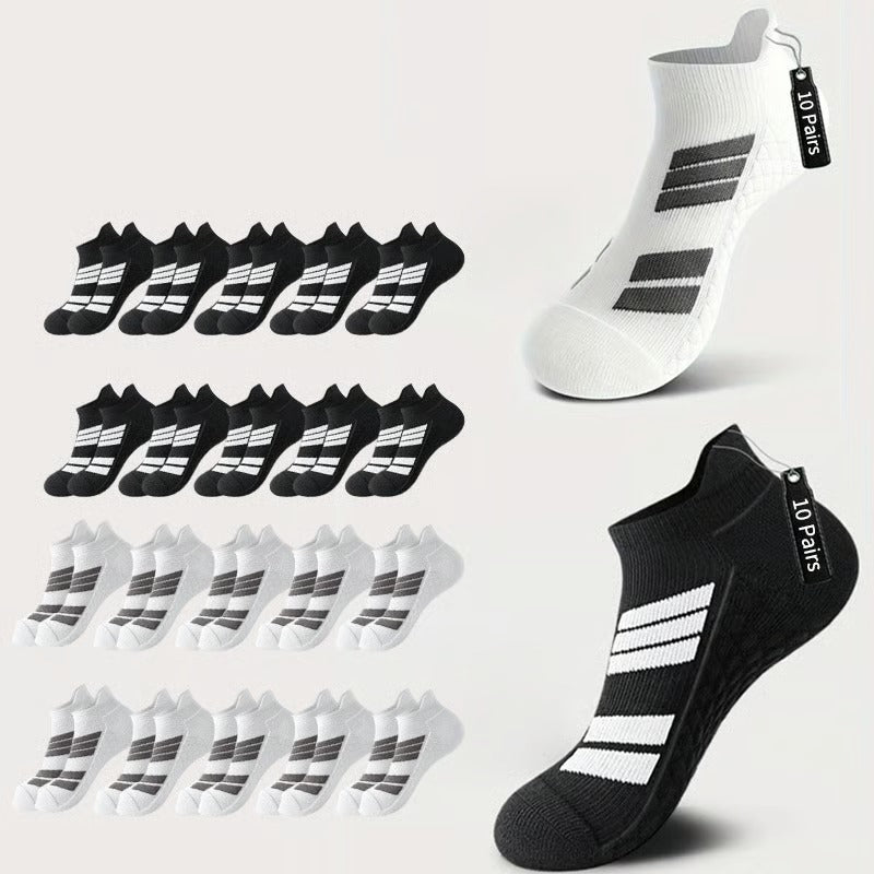 Unisex Low-Cut No-Show Sports Socks- 5 Pairs