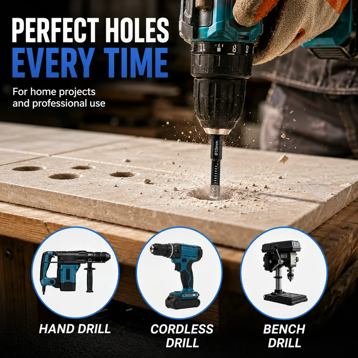 🔥LAST DAY SALE 50% OFF-6 Pcs Diamond Drill Bits Set