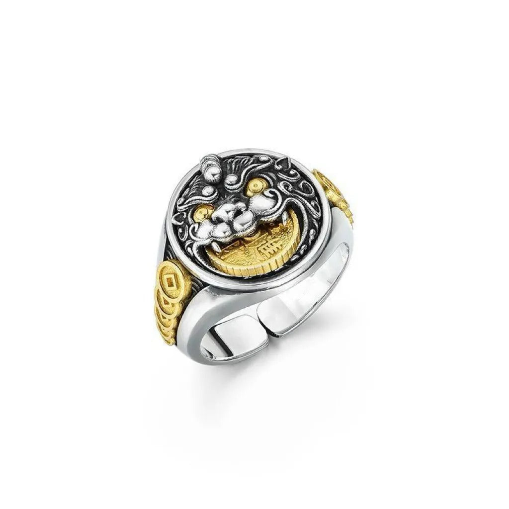 Men & Women Two-Tone Pixiu Ring