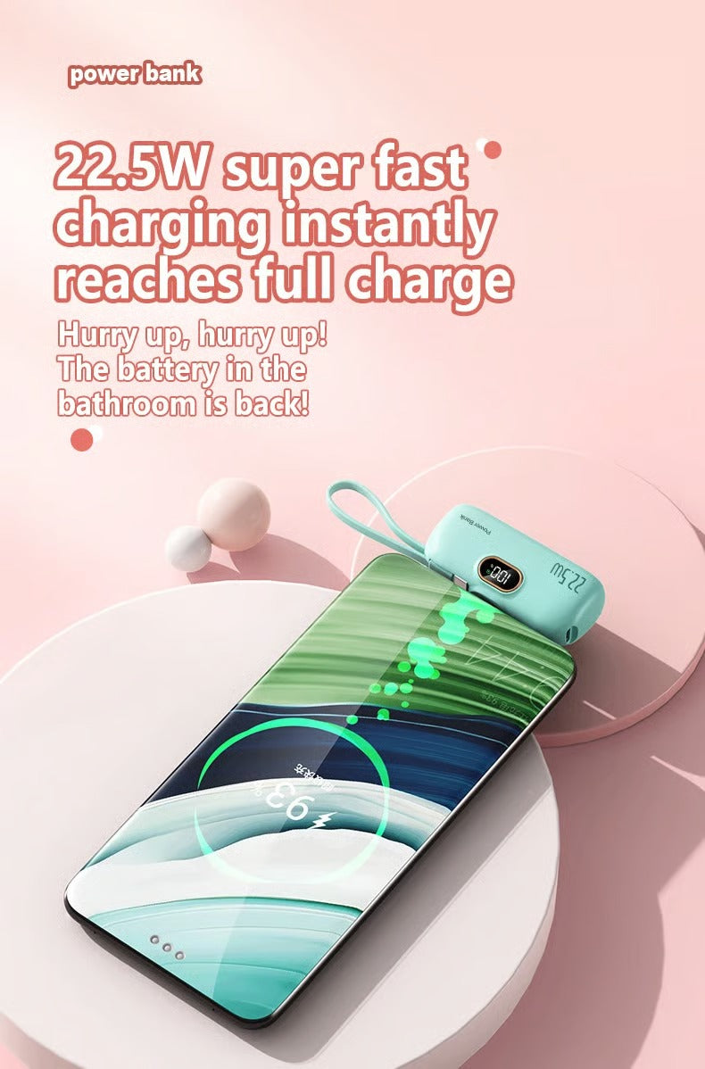 🎉⏰5000mAh Mini Portable Charger Power Bank for phone🔋