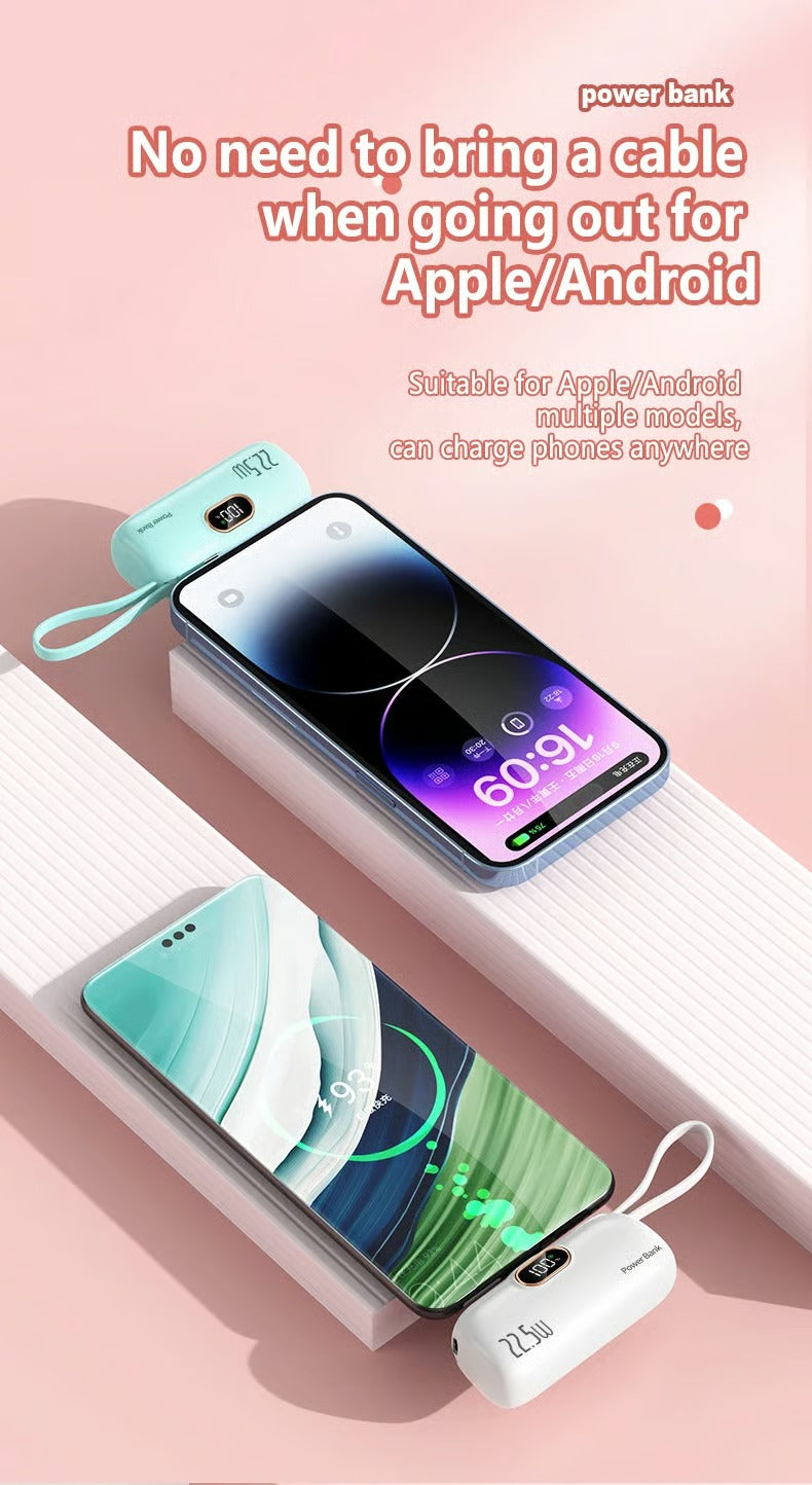 🎉⏰5000mAh Mini Portable Charger Power Bank for phone🔋
