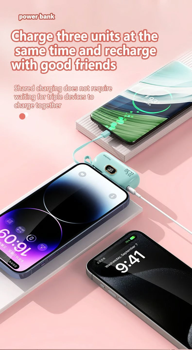 🎉⏰5000mAh Mini Portable Charger Power Bank for phone🔋