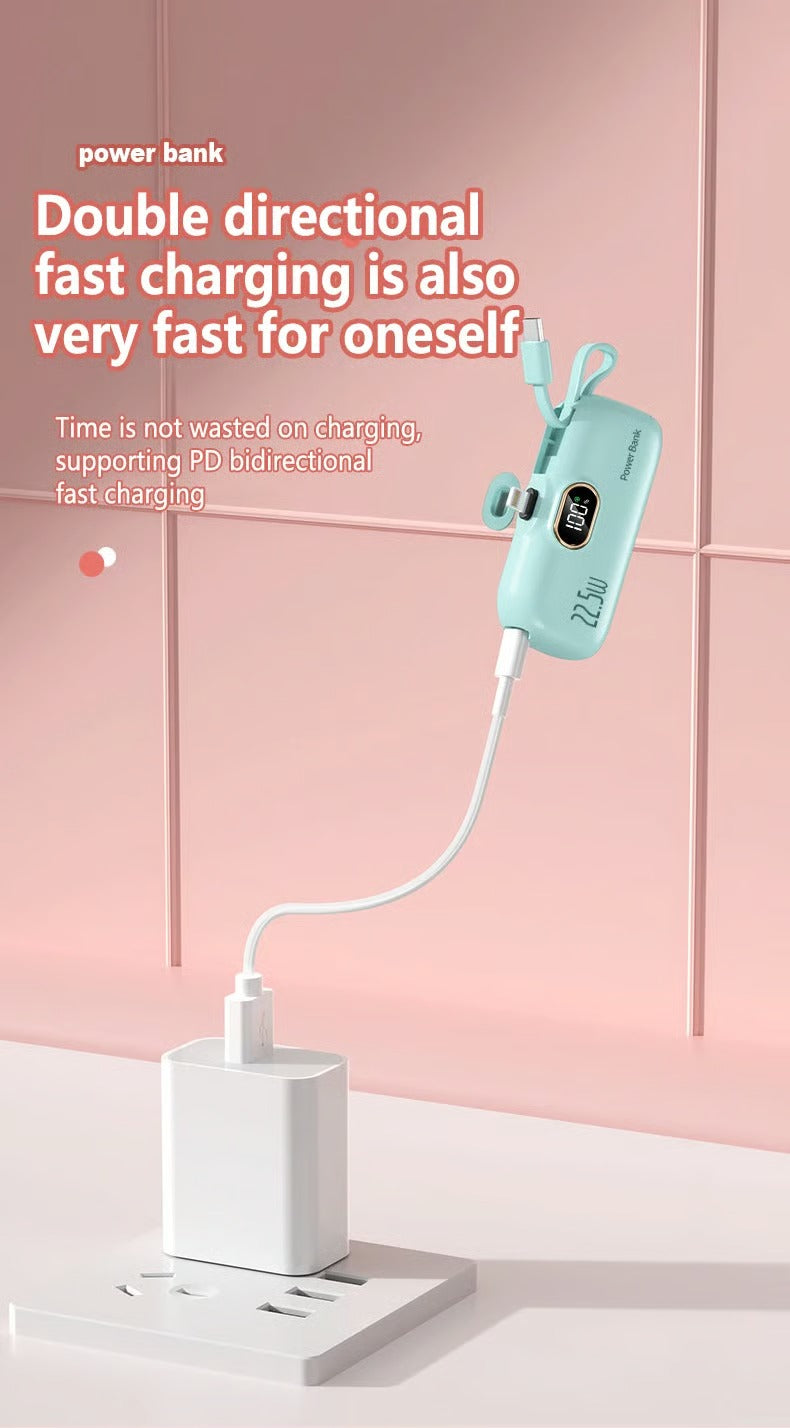 🎉⏰5000mAh Mini Portable Charger Power Bank for phone🔋