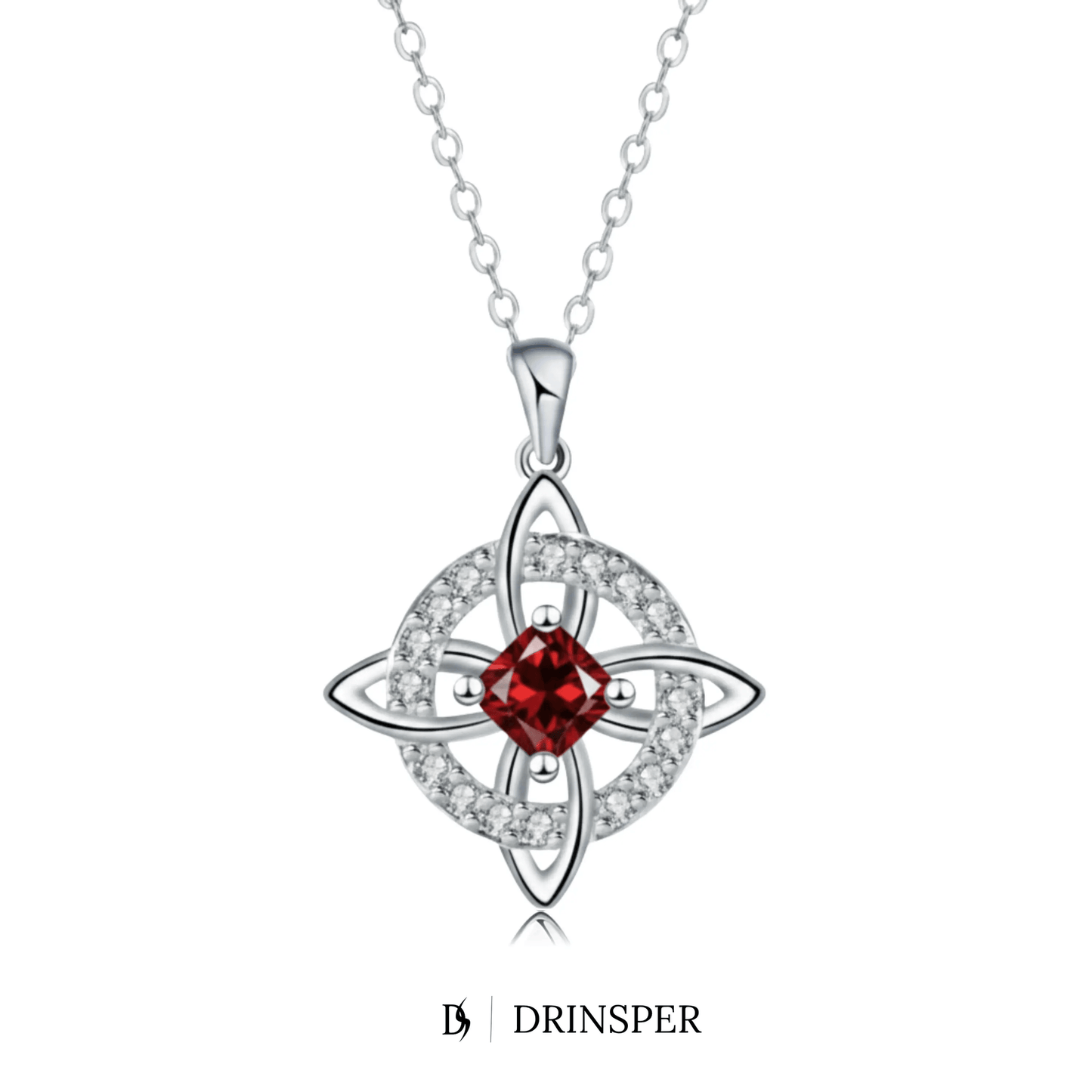 Mystical Birthstone Witches Knot Necklace – Natural Crystal🔮💞Protect Your Loved Ones