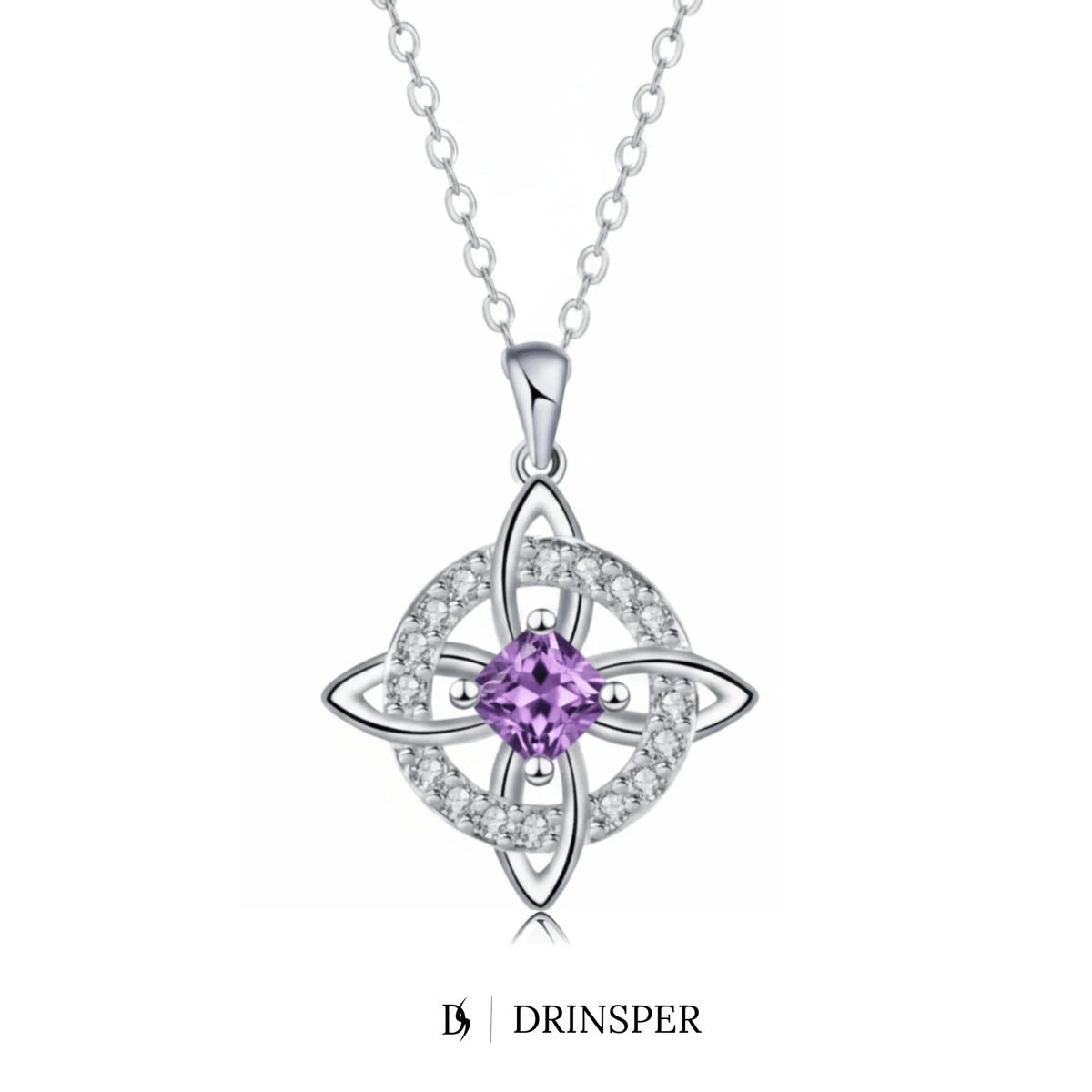 Mystical Birthstone Witches Knot Necklace – Natural Crystal🔮💞Protect Your Loved Ones