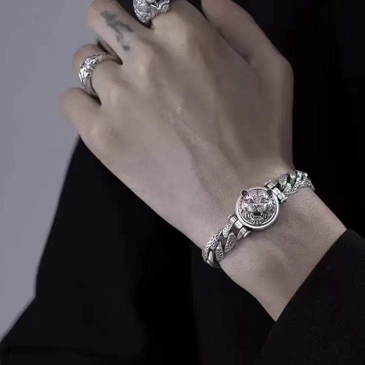 Men’s Vintage Tiger Head Chain Bracelet