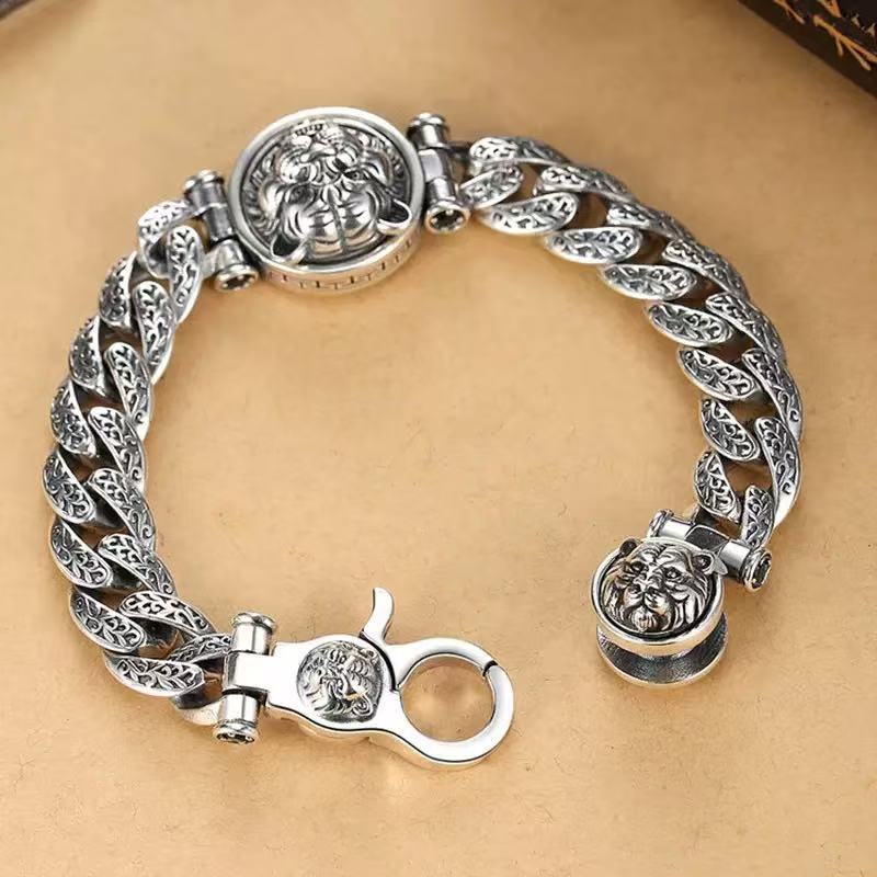 Men’s Vintage Tiger Head Chain Bracelet