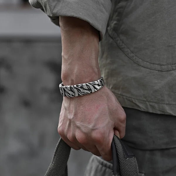 Sterling Silver Wide Face Braided Bracelet