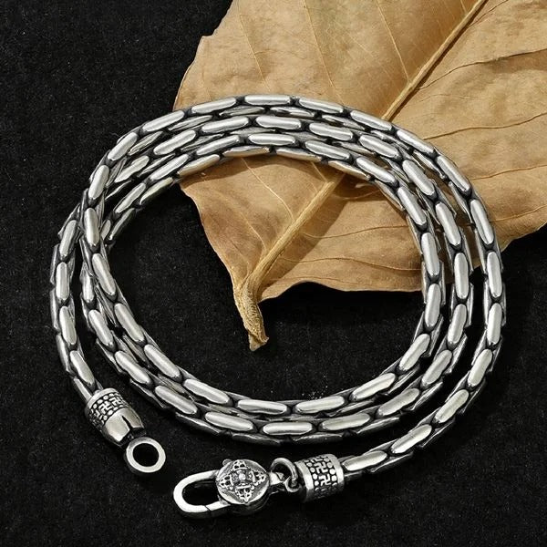 Sterling Silver Vajra Byzantine Necklace