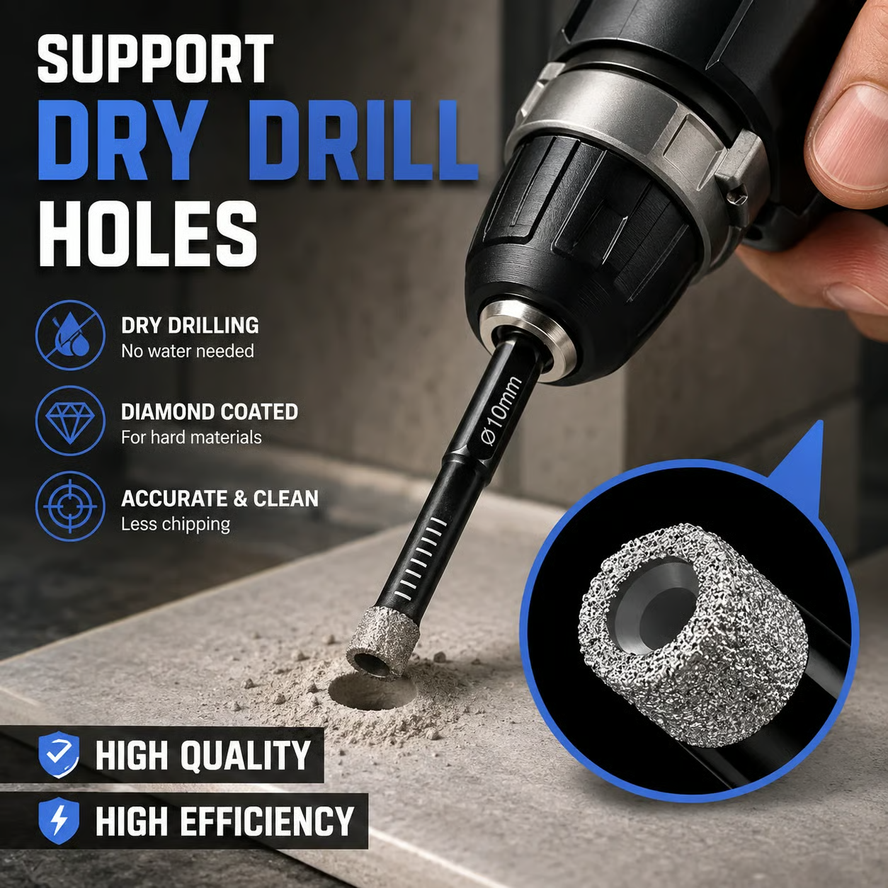 🔥LAST DAY SALE 50% OFF-6 Pcs Diamond Drill Bits Set
