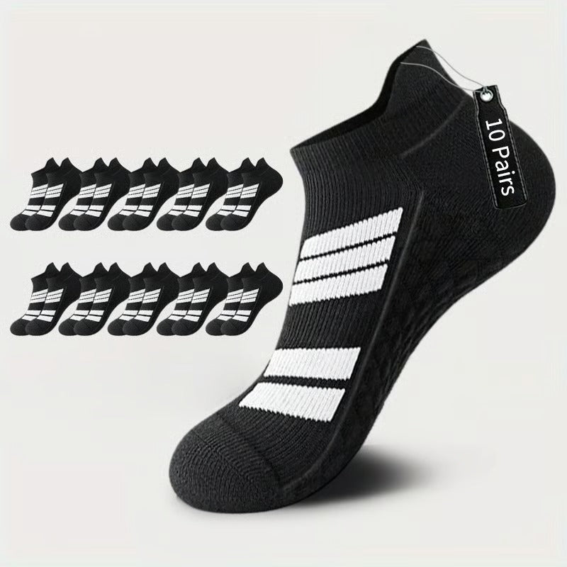 Unisex Low-Cut No-Show Sports Socks- 5 Pairs