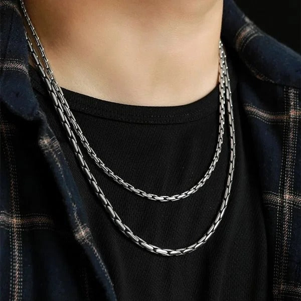 Sterling Silver Vajra Byzantine Necklace