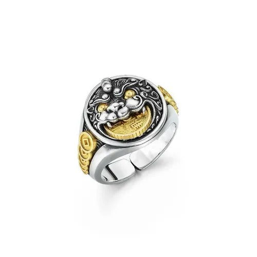 Men & Women Two-Tone Pixiu Ring