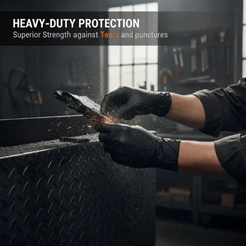 Nitrile Pro Gloves – Heavy Duty, Slip & Stain Resistant, Scratch Resistant