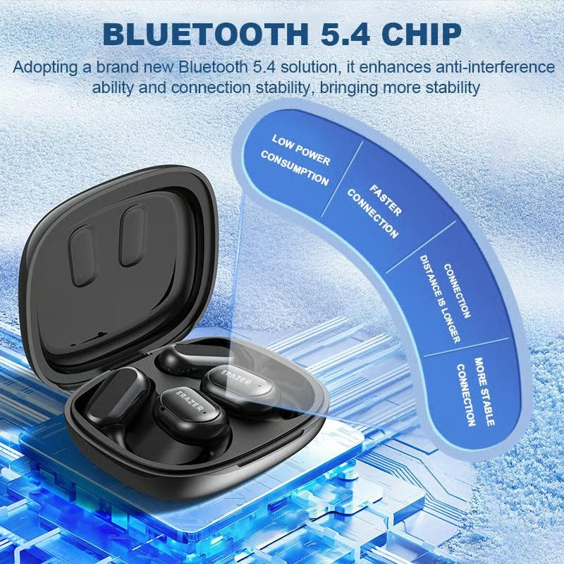 True Wireless Intelligent Touchscreen Open Ear Earbuds Bluetooth Earphones