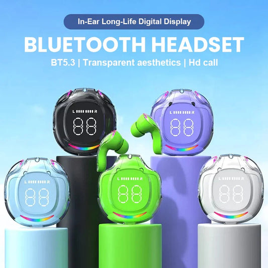 Long-lasting in-ear Bluetooth headset with digital display