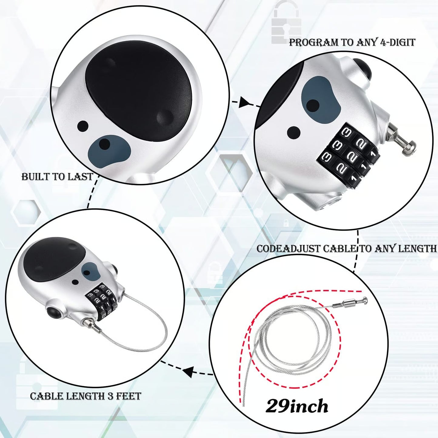 Anti-theft Telescopic Wire Lock
