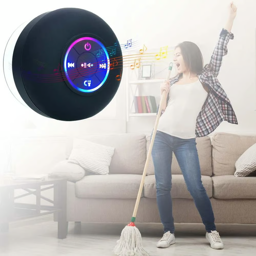 Waterproof Wireless Bluetooth Speakers with LED Light