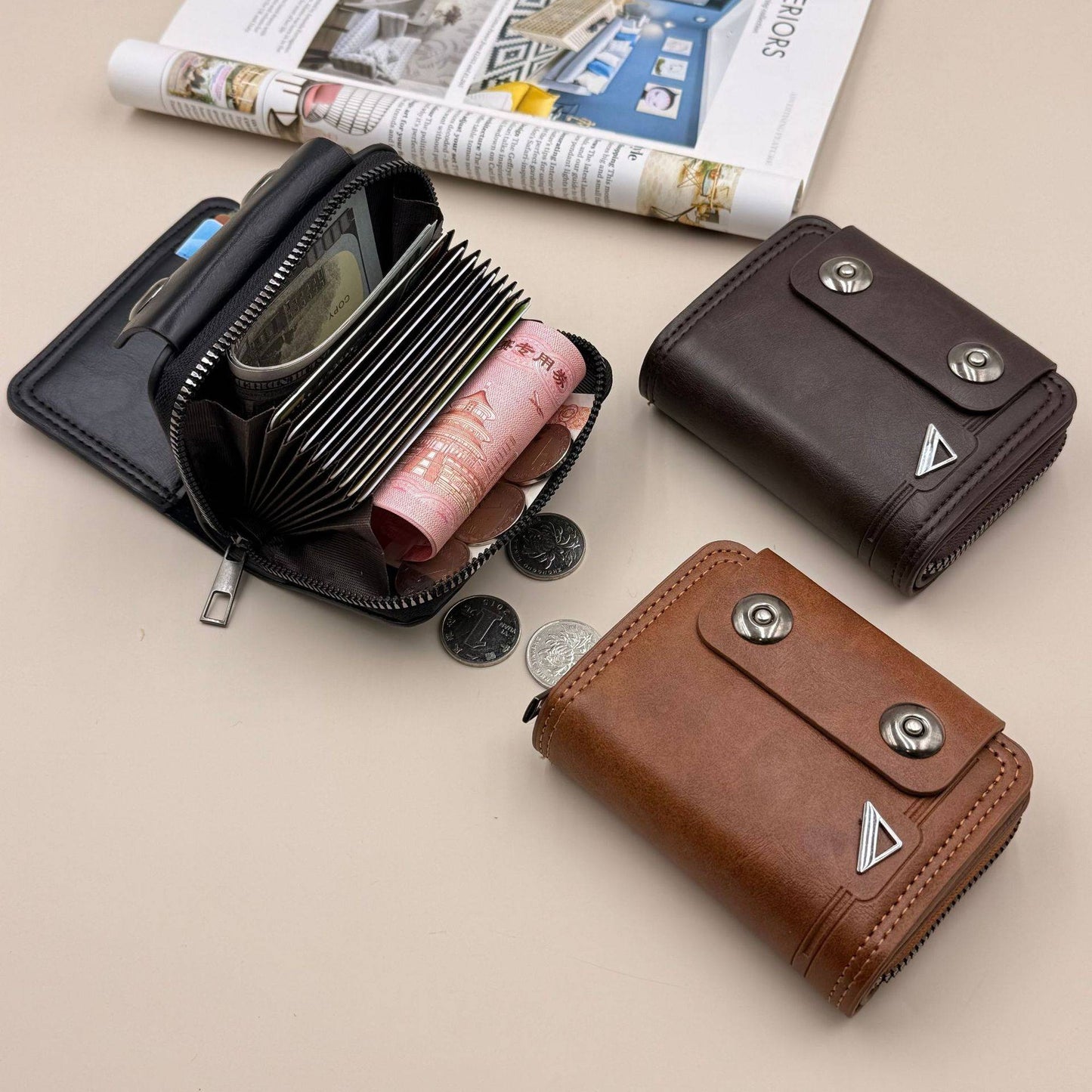 Accordion card holder, large capacity credit card and bank card sleeve wallet