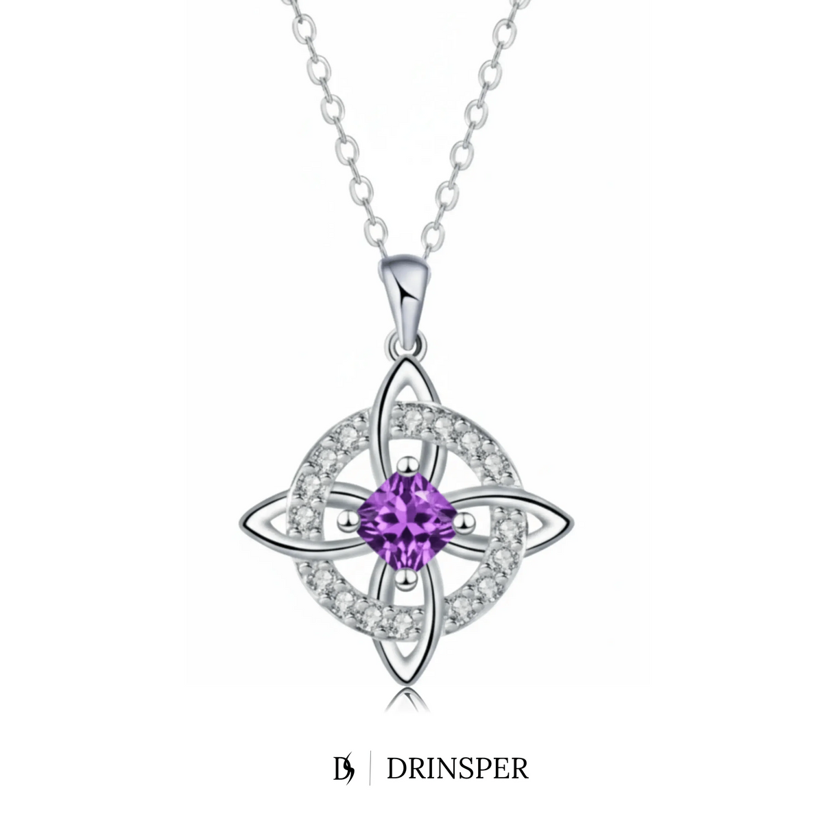 Mystical Birthstone Witches Knot Necklace – Natural Crystal🔮💞Protect Your Loved Ones