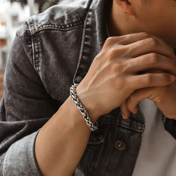 Sterling Silver Handmade Twisted Rope Bracelet