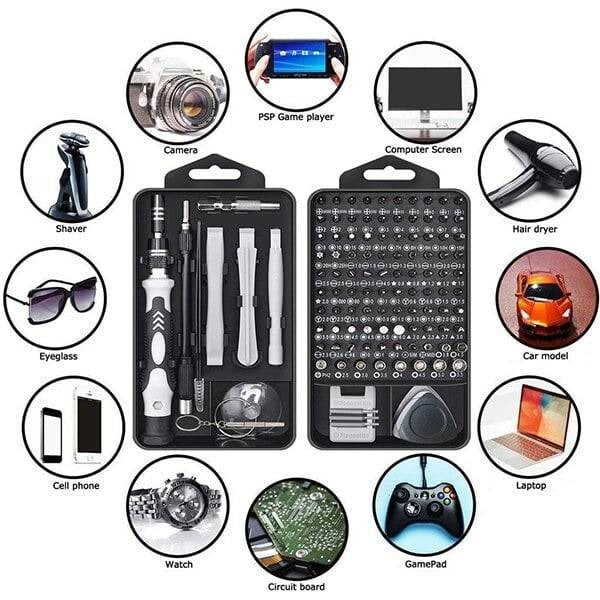 🧰 Magnetic Screwdriver Set (115 in 1 / 138 in 1) – Precision Bits, Strong Magnetism & Portable Storage Case 🔩