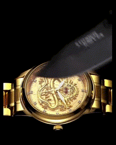 Men's luxury mechanical watch with dragon pattern
