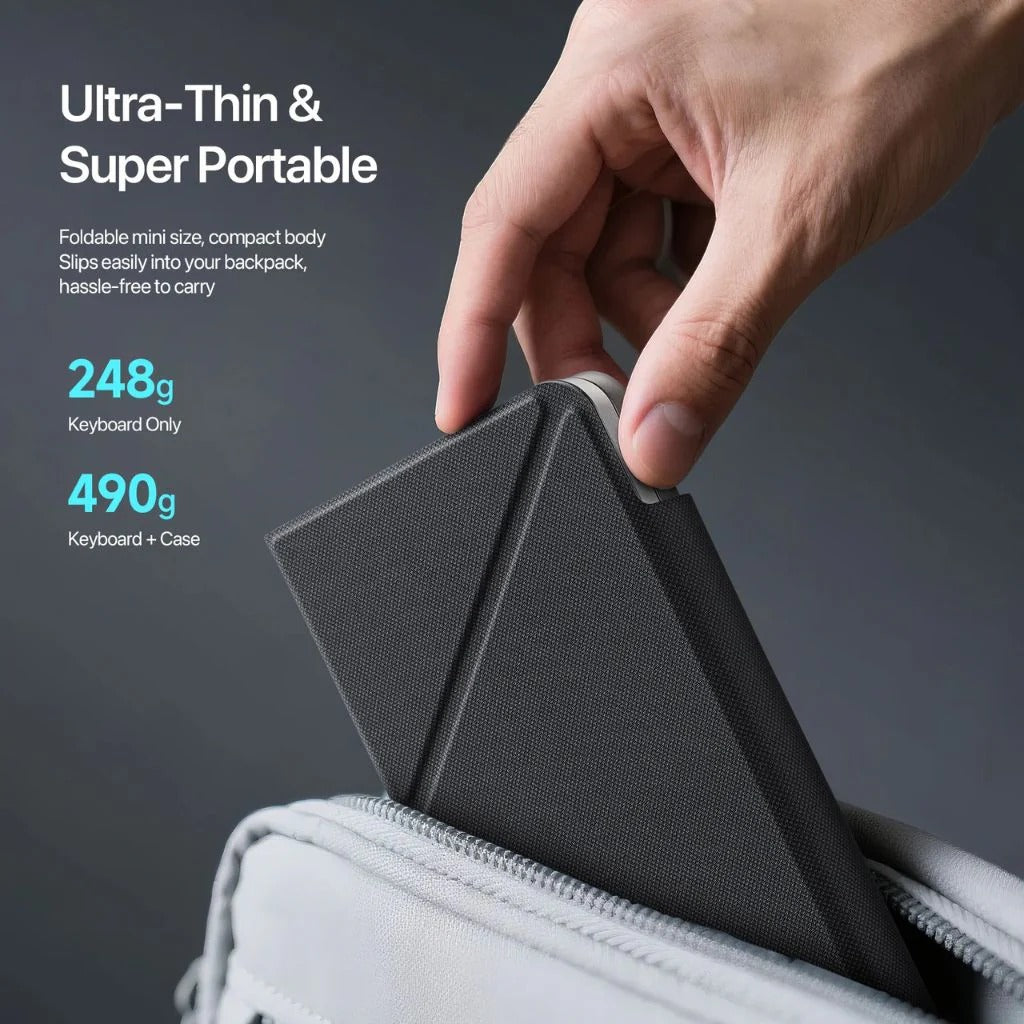 Foldable Wireless Keyboard with Touchpad