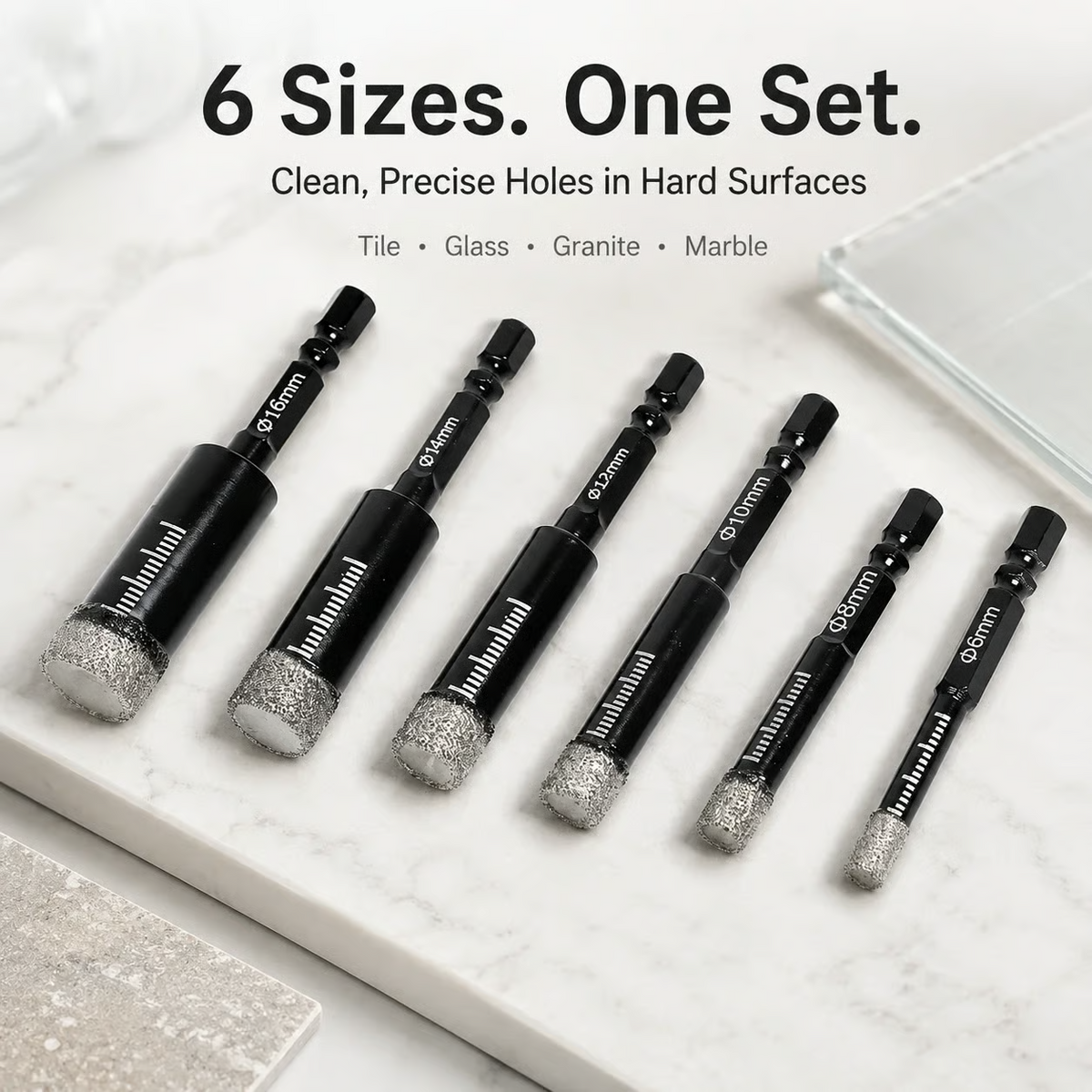 🔥LAST DAY SALE 50% OFF-6 Pcs Diamond Drill Bits Set